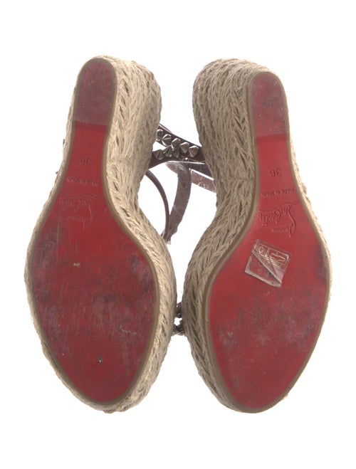 Christian Louboutin Spike Accents Leather Espadrilles