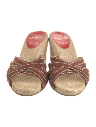 Christian Louboutin Suede Striped Espadrilles