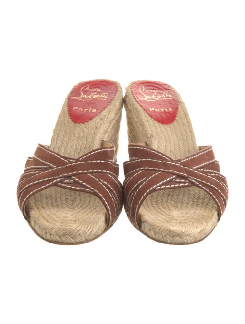 Christian Louboutin Suede Striped Espadrilles