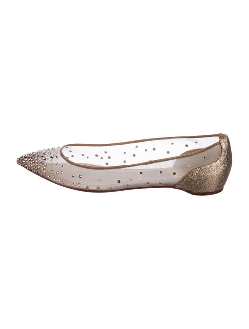 Christian Louboutin Mesh Glitter Accents Ballet Flats