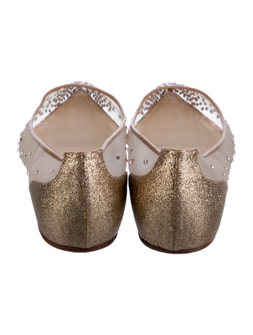Christian Louboutin Mesh Glitter Accents Ballet Flats