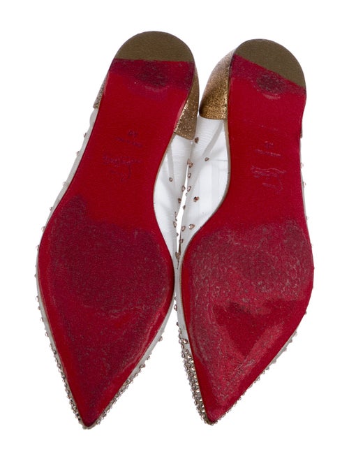 Christian Louboutin Mesh Glitter Accents Ballet Flats