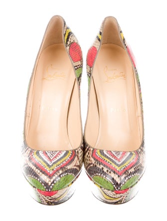 Christian Louboutin Snakeskin Platform Pumps