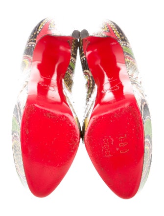 Christian Louboutin Snakeskin Platform Pumps