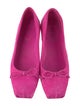 Christian Louboutin Suede Bow Accents Ballet Flats