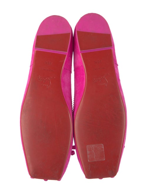 Christian Louboutin Suede Bow Accents Ballet Flats
