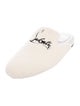Christian Louboutin Shearling Embroidered Accent Slippers