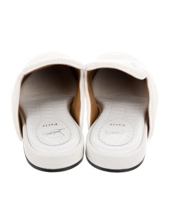 Christian Louboutin Shearling Embroidered Accent Slippers