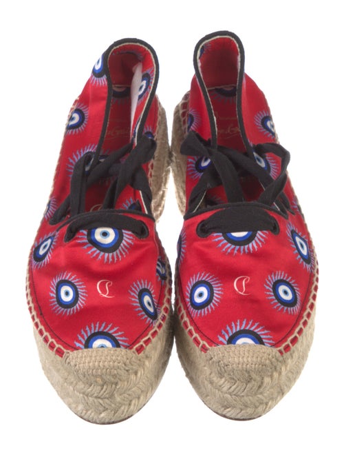 Christian Louboutin Satin Printed Espadrilles