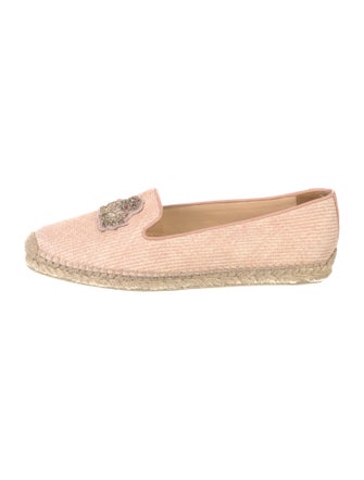 Christian Louboutin Raffia Tweed Pattern Espadrilles