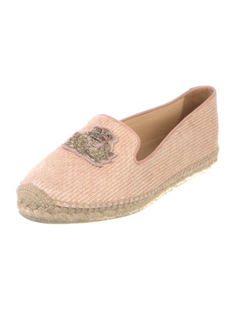 Christian Louboutin Raffia Tweed Pattern Espadrilles