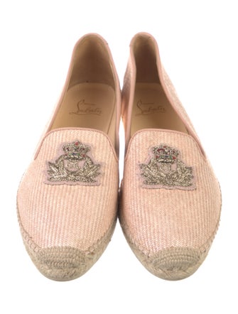 Christian Louboutin Raffia Tweed Pattern Espadrilles