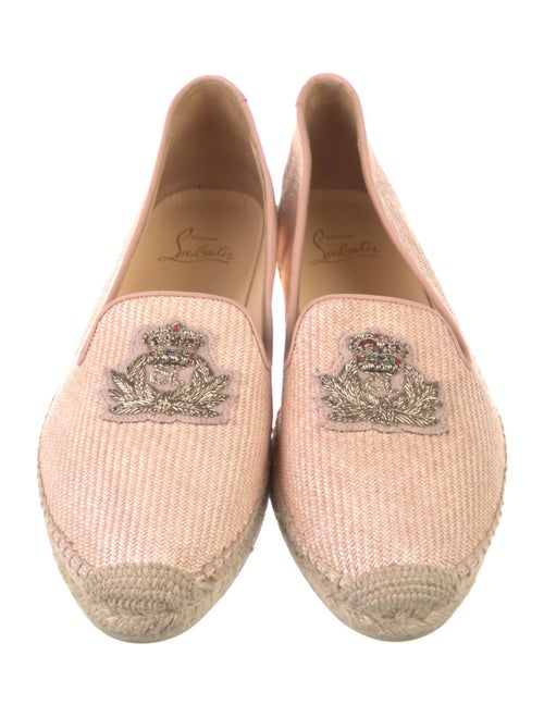Christian Louboutin Raffia Tweed Pattern Espadrilles