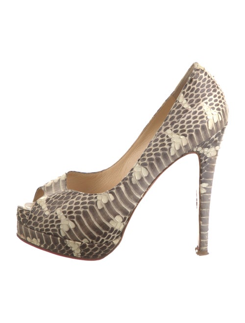 Christian Louboutin Python Animal Print Pumps