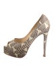Christian Louboutin Python Animal Print Pumps