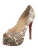 Christian Louboutin Python Animal Print Pumps