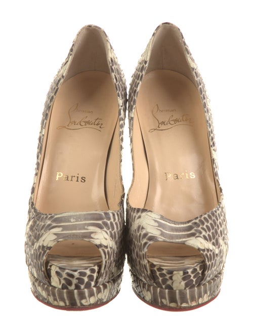 Christian Louboutin Python Animal Print Pumps
