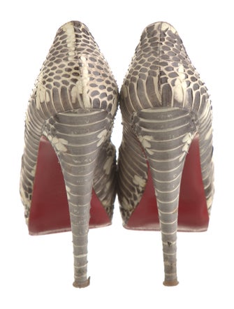 Christian Louboutin Python Animal Print Pumps