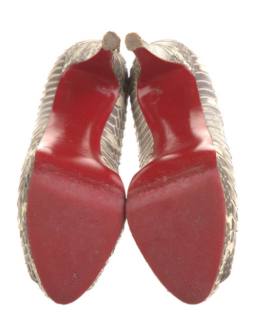 Christian Louboutin Python Animal Print Pumps