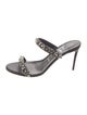 Christian Louboutin Spike Accents Leather Slides