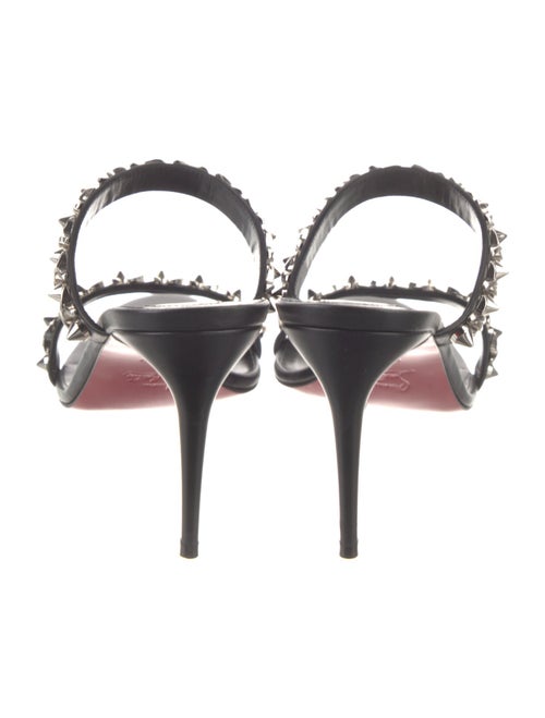 Christian Louboutin Spike Accents Leather Slides