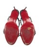 Christian Louboutin Spike Accents Leather Slides