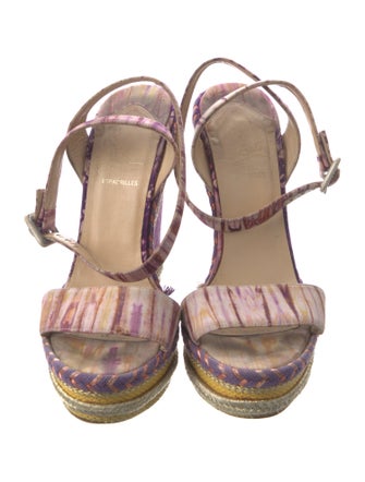Christian Louboutin Canvas Printed Espadrilles