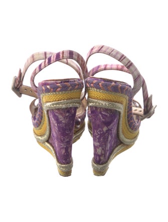 Christian Louboutin Canvas Printed Espadrilles