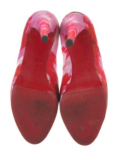Christian Louboutin Neoprene Floral Print Pumps