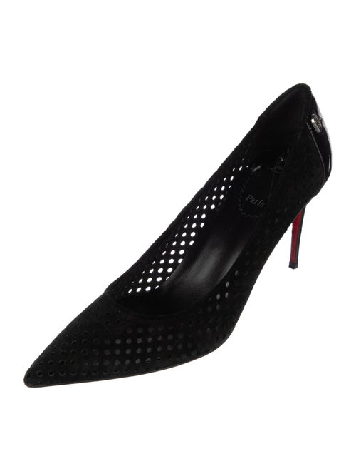 Christian Louboutin Suede Lasercut Accents Pumps