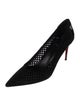 Christian Louboutin Suede Lasercut Accents Pumps