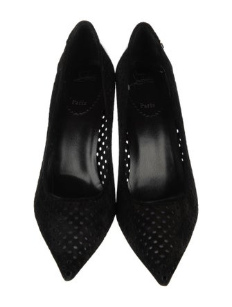 Christian Louboutin Suede Lasercut Accents Pumps