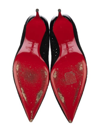 Christian Louboutin Suede Lasercut Accents Pumps