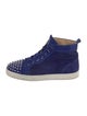 Christian Louboutin Spike Accents Suede Sneakers