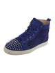Christian Louboutin Spike Accents Suede Sneakers