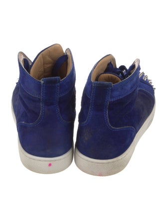 Christian Louboutin Spike Accents Suede Sneakers