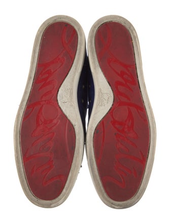 Christian Louboutin Spike Accents Suede Sneakers
