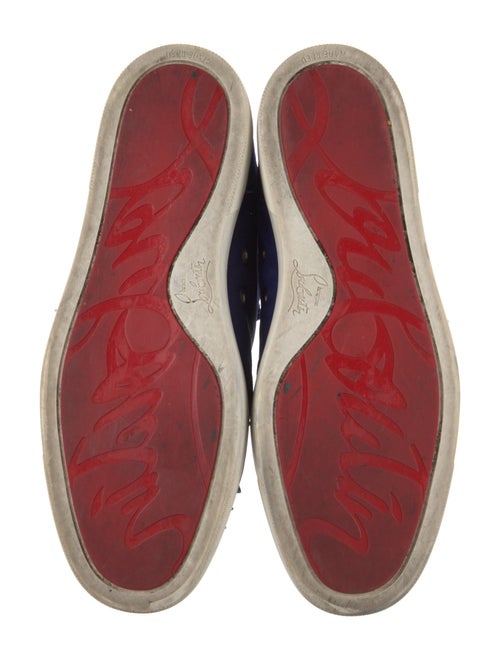 Christian Louboutin Spike Accents Suede Sneakers