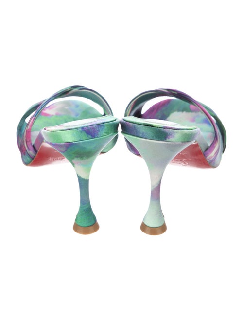 Christian Louboutin Satin Printed Slides
