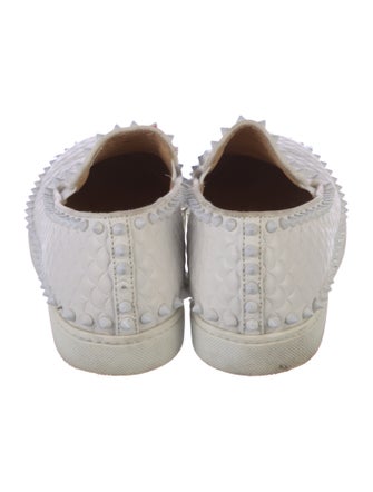 Christian Louboutin Spike Accents Leather Sneakers
