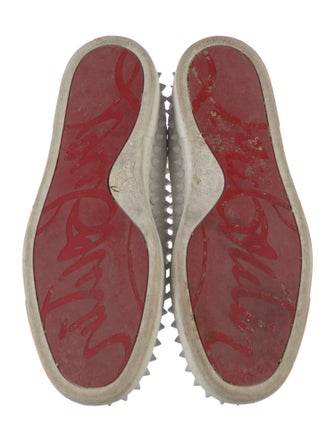 Christian Louboutin Spike Accents Leather Sneakers
