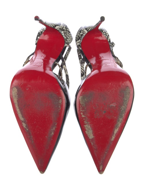 Christian Louboutin Patent Leather Animal Print D'Orsay Pumps