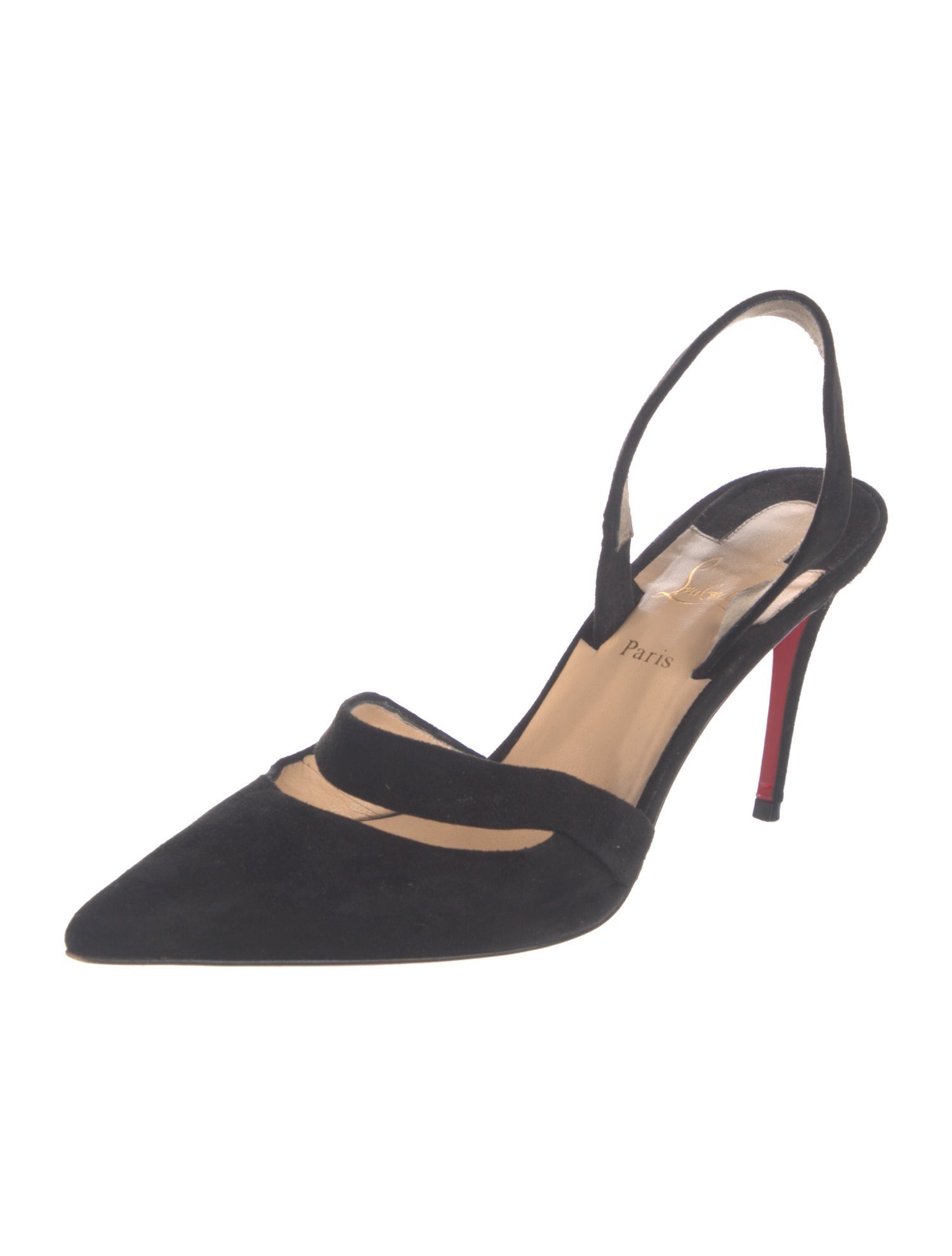 Christian Louboutin Suede Slingback Pumps