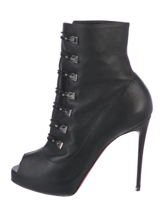 Christian Louboutin Leather Lace-Up Boots