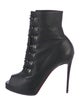 Christian Louboutin Leather Lace-Up Boots