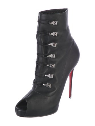 Christian Louboutin Leather Lace-Up Boots