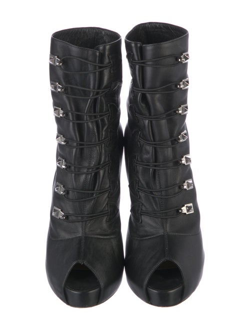 Christian Louboutin Leather Lace-Up Boots