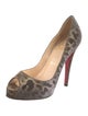 Christian Louboutin Canvas Animal Print Pumps