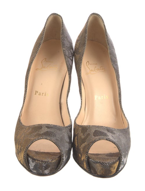 Christian Louboutin Canvas Animal Print Pumps