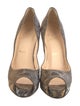Christian Louboutin Canvas Animal Print Pumps